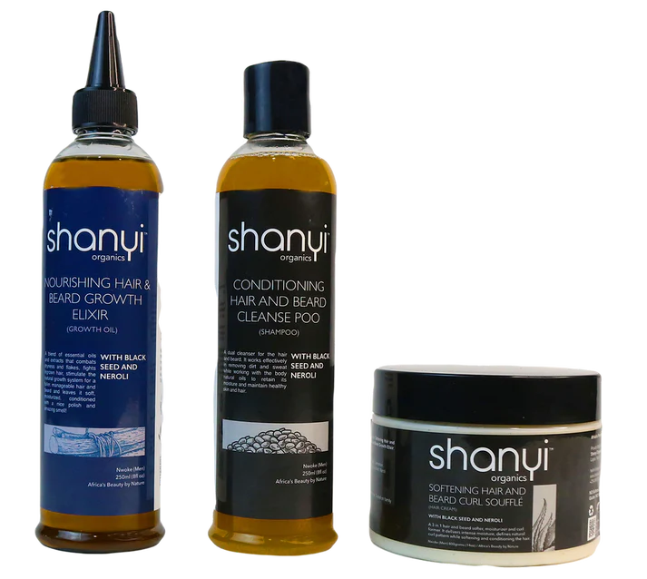 Mens Beard and Hair Care Set
